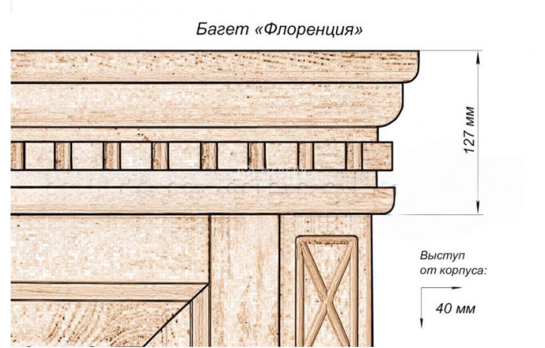 Купить Комод Флоренция 6 ящиков по низкой цене